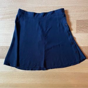 Reformation Navy Mini Skirt
